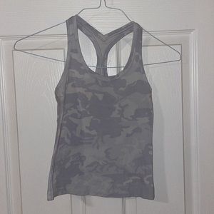 White Camo Lululemon cool racer back race length tank top